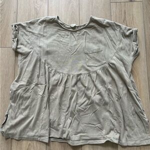 By Together Beige Short Sleeve Top